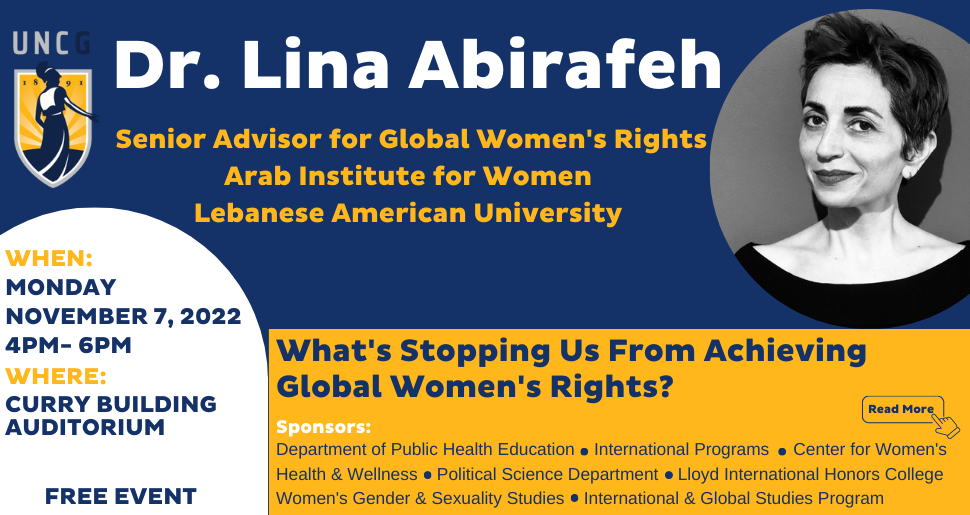 Dr. Lina Abirafeh Visits UNCG Campus
