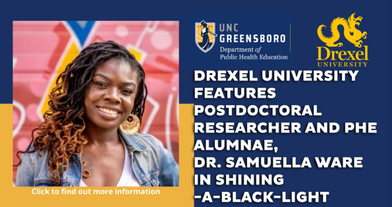 Drexel Features PHE Alumnae Samuella Ware in Shining-a-Black-Light for Black History Month